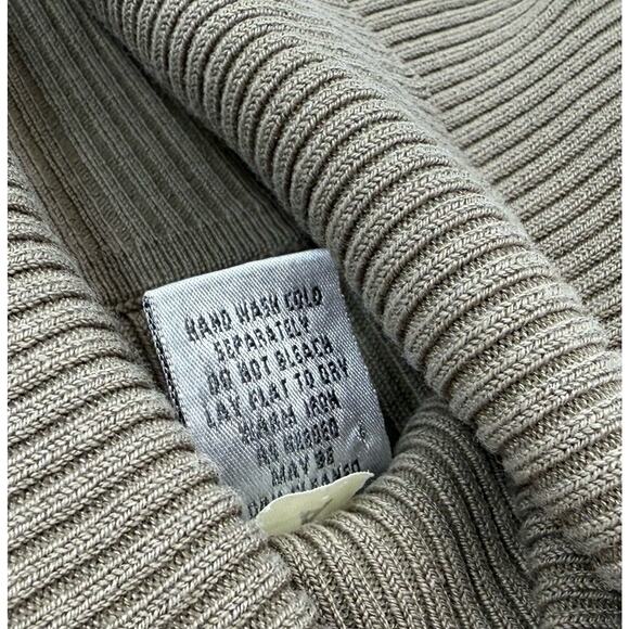 Chicos 1 Ribbed Knit Silk Blend Turtleneck Size Medium Gray Long Sleeve Pullover - Picture 5 of 7